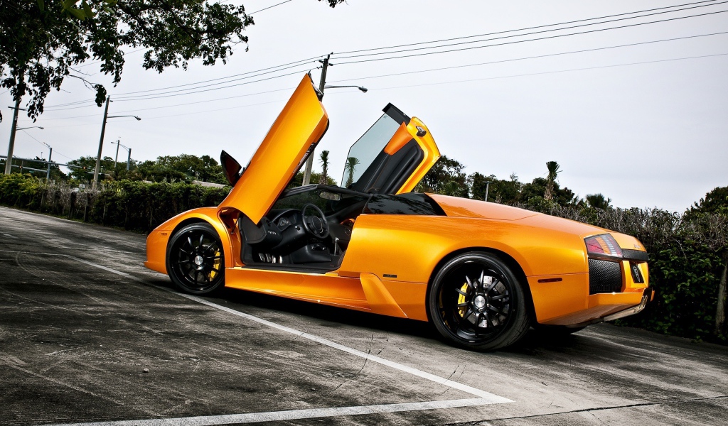 Оранжевый Lamborghini murcielago