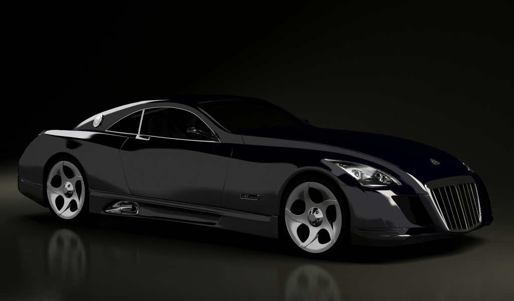Автомобиль Maybach  Exelero на дороге