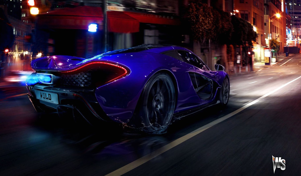 Голубой Mclaren p1
