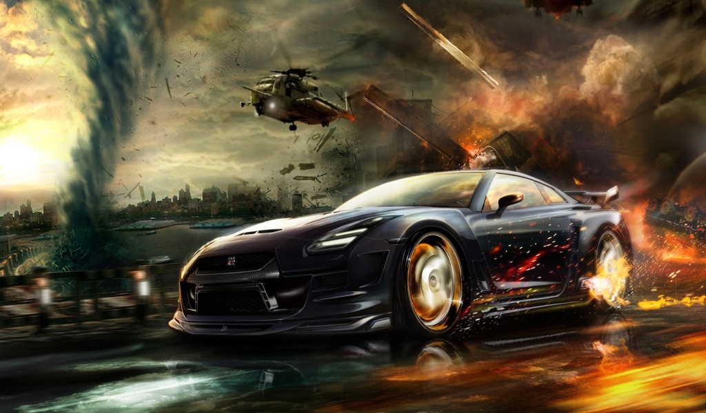 Гоночный Nisaan gtr