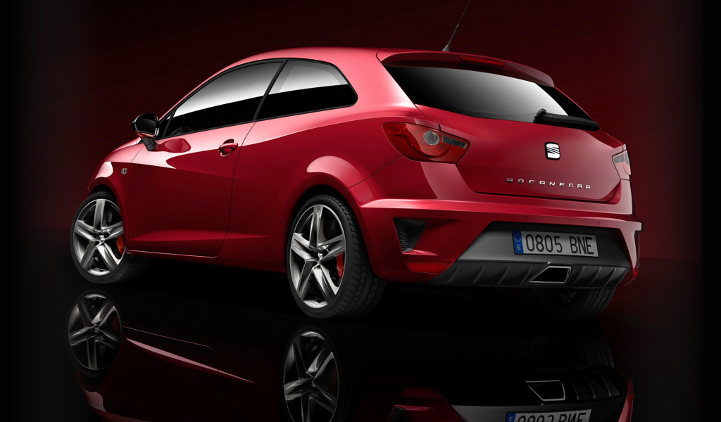 Автомобиль Seat Ibiza на дороге