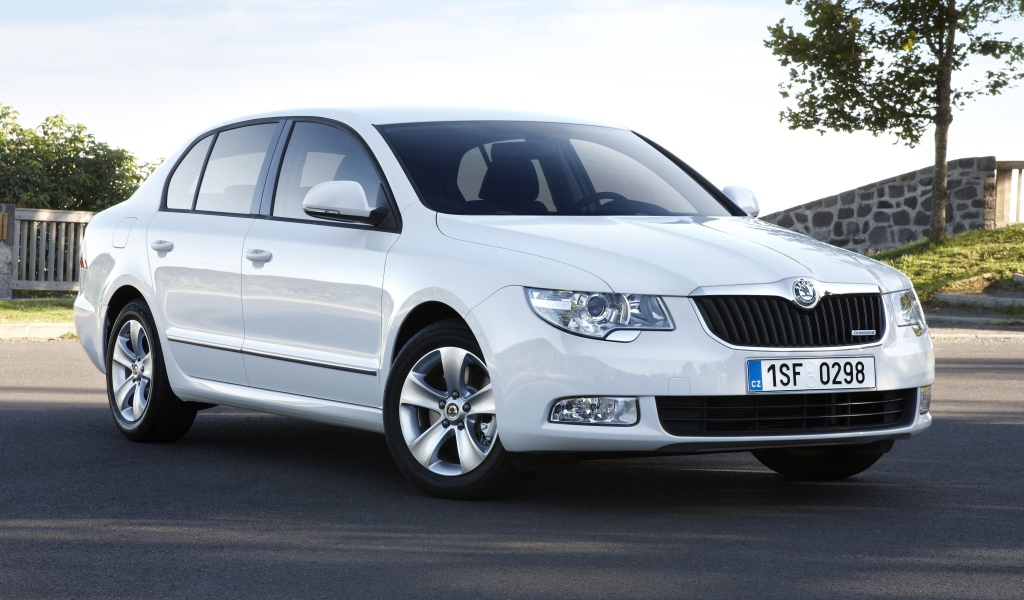 Красивый автомобиль Skoda Octavia Scout 2014