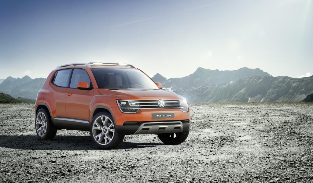 Автомобиль Volkswagen  Taigun 2014 на дороге 