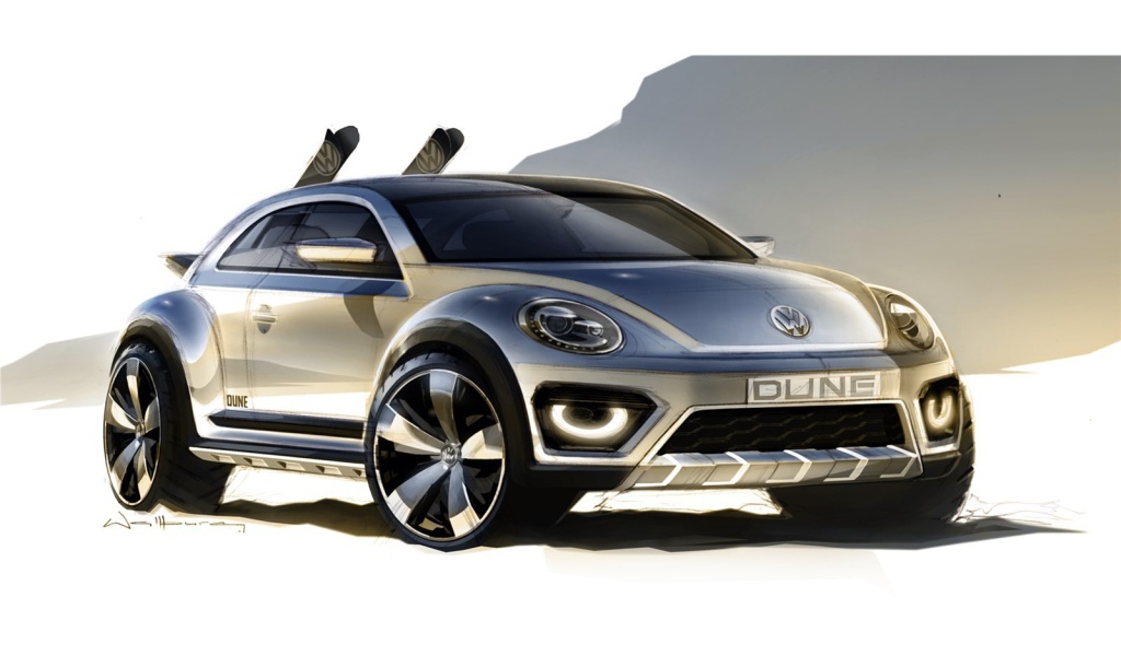 Красивый автомобиль Volkswagen Beetle Dune 2014