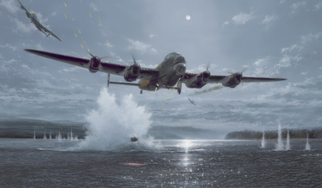 Сброс бомб в море