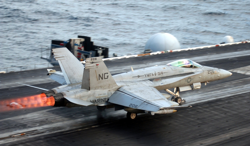 Взлет самолета с авианосца