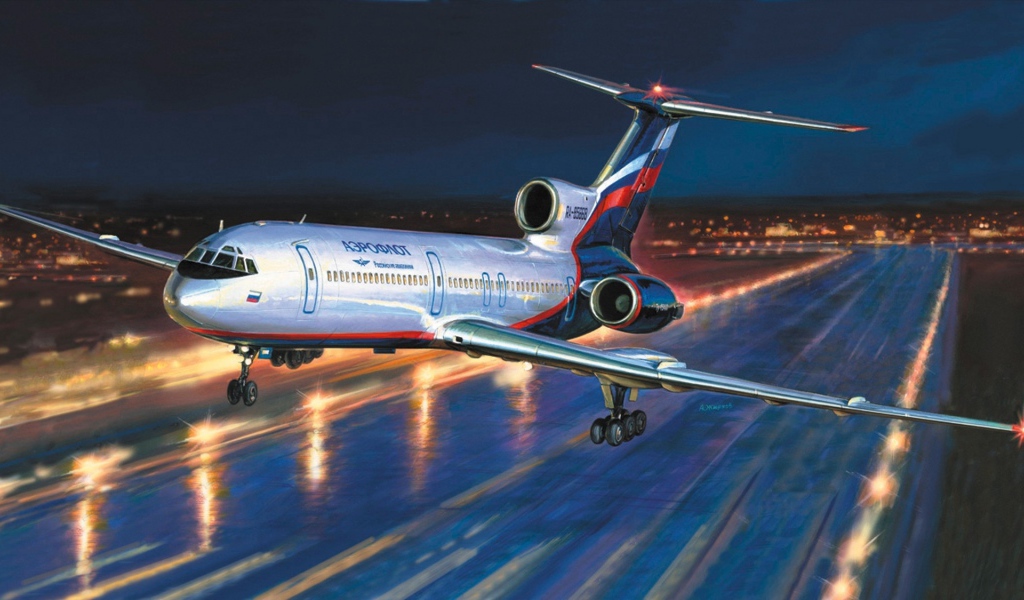 Взлет российского самолета