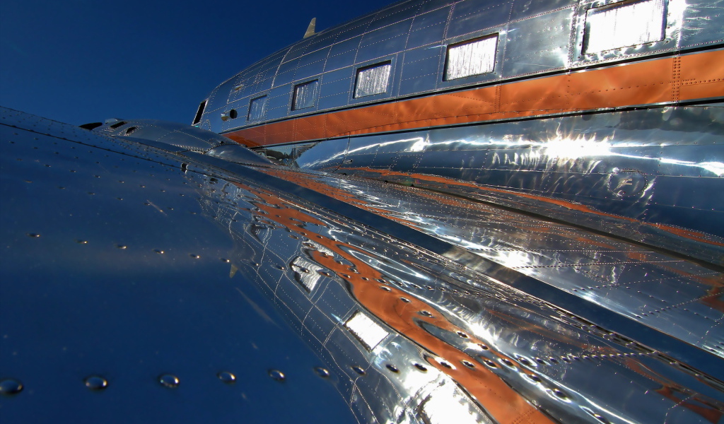 Заклепки на крыле самолета