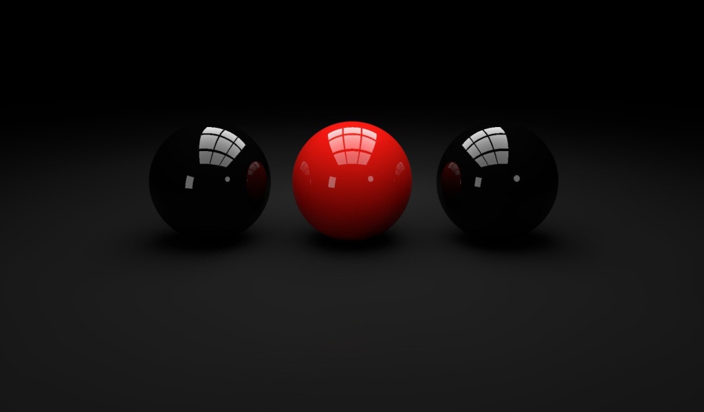 Бильярдные шары на черных обоях