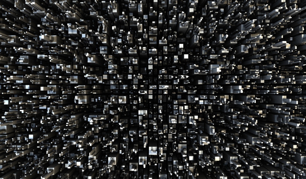 Черная абстракция на обоях