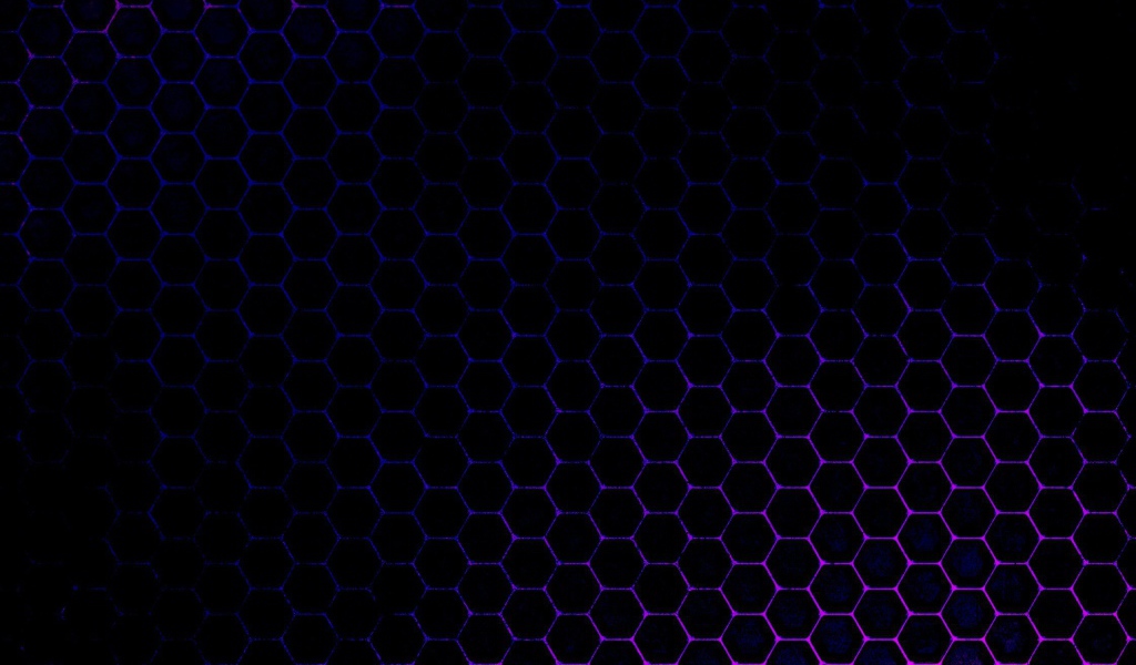 Черные обои с голубыми шестиугольниками
