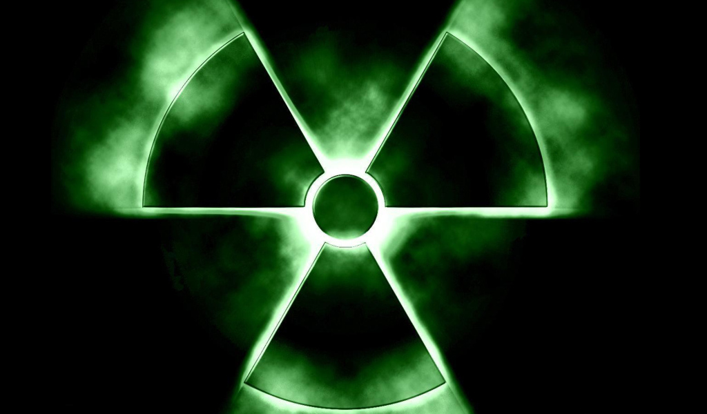 Черные обои с символом опасности