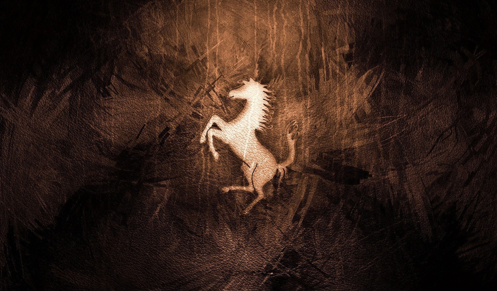 Bысеченая на камне лошадь