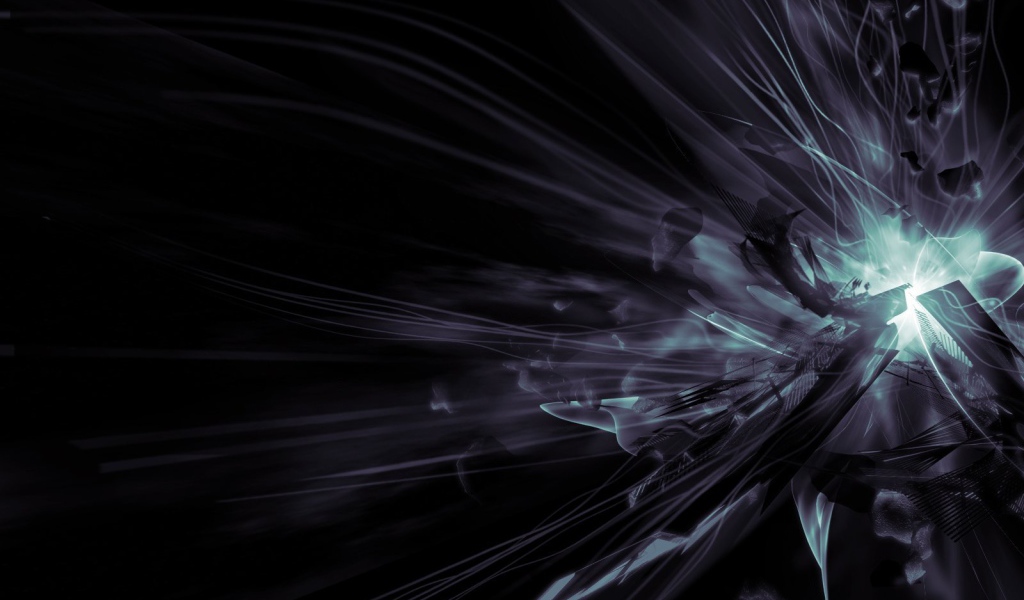 Взрыв на черных обоях