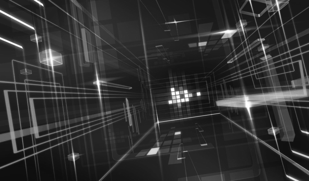 Стекло на черных обоях