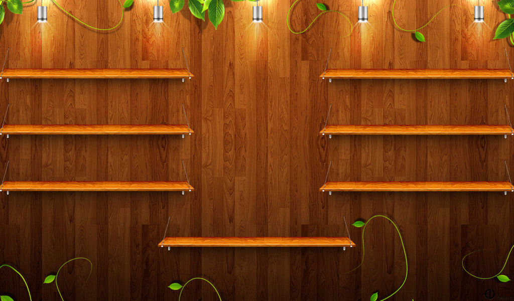 Деревянные полки