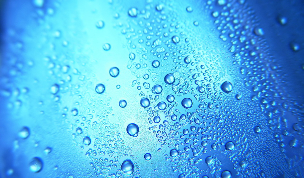 Синие капли воды