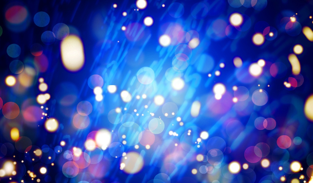 Огни на синем фоне