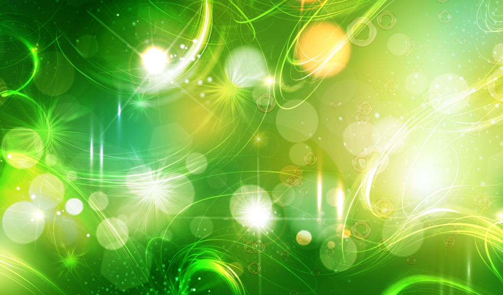 Оранжево зеленая абстракция