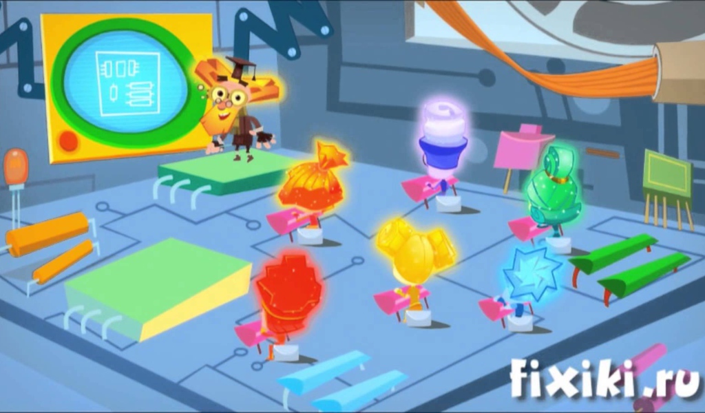 Все герои мультфильма Фиксики