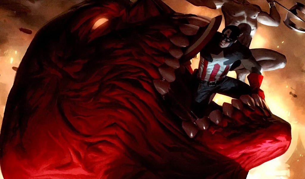 Капитан америка в красном черепе