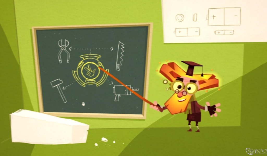 Фиксик показывает на чертеж