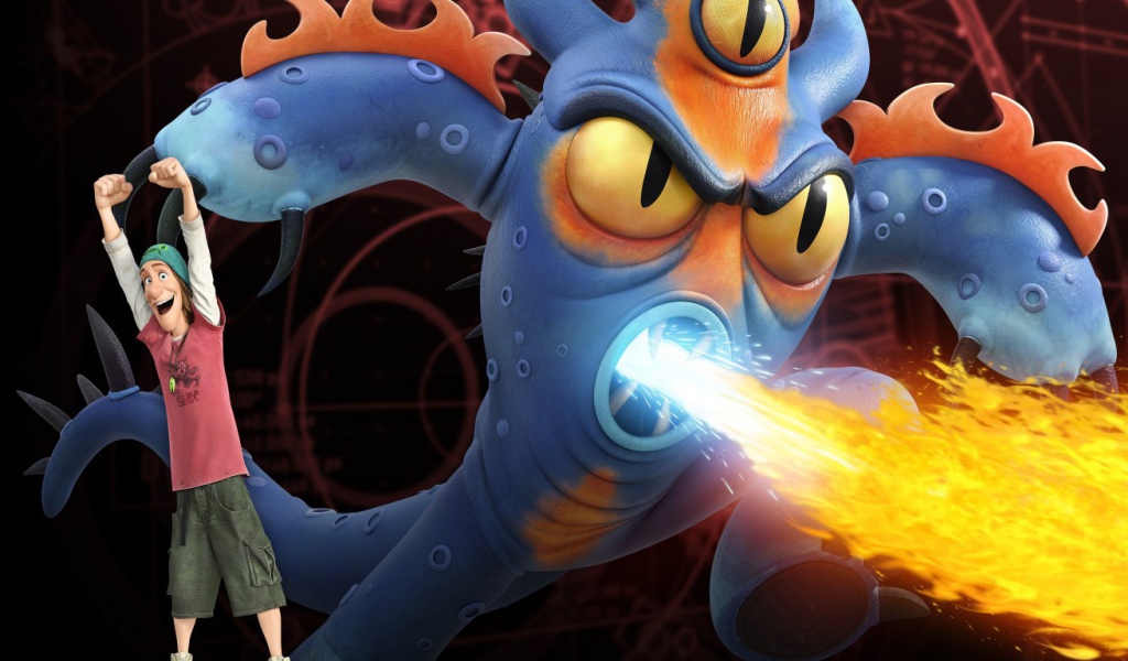 Монстр извергает пламя