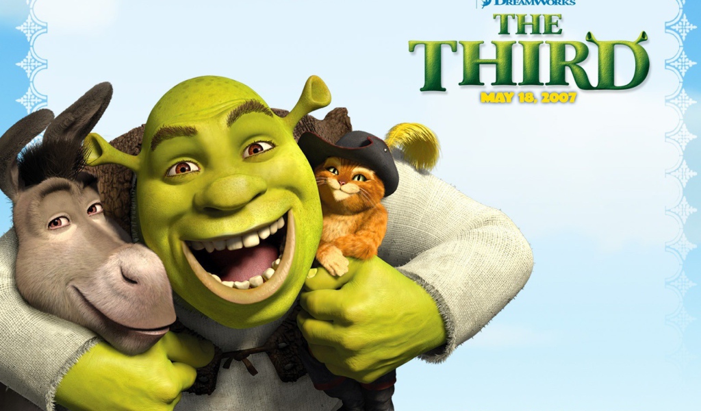 Шрек с ослом и котом