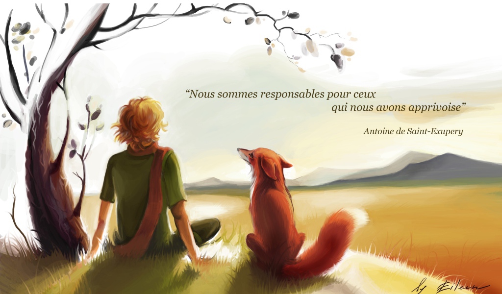 Маленький принц с лисом