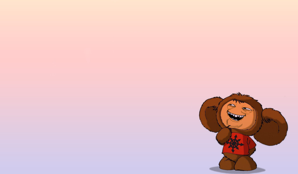 Чебурашка с лицом троля