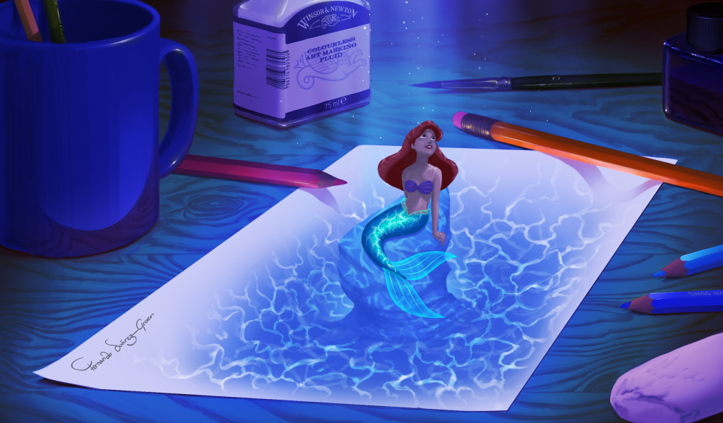 Русалочка Ариель на картинке