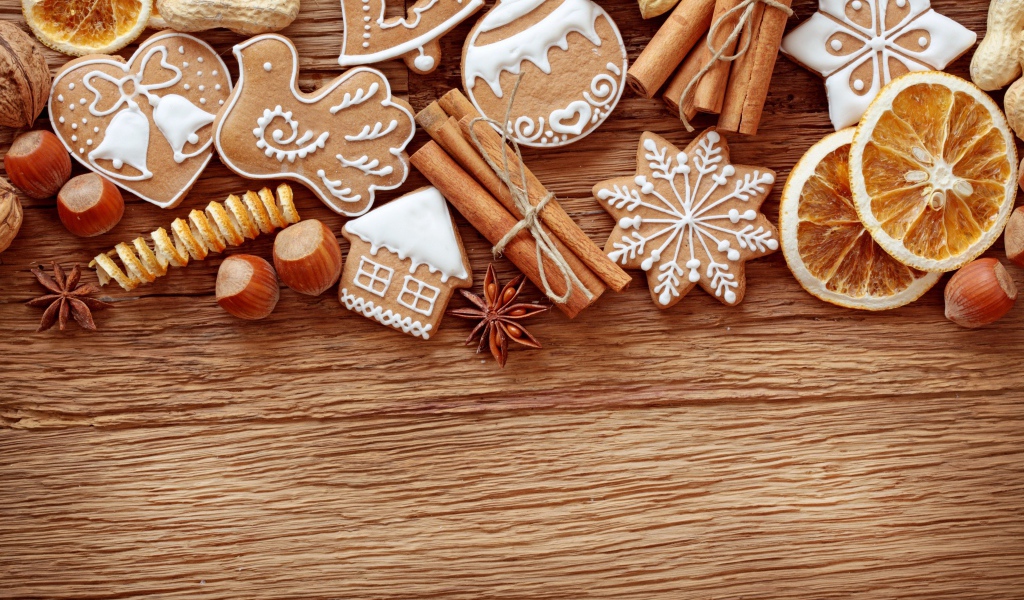 Рождественское печенье с орехами