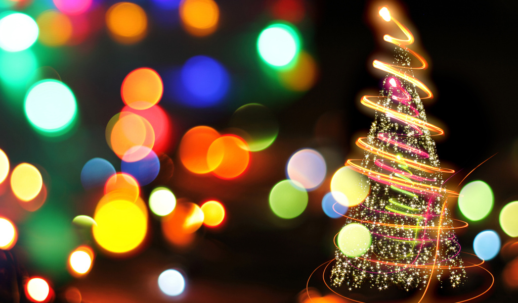 Елка с огоньками