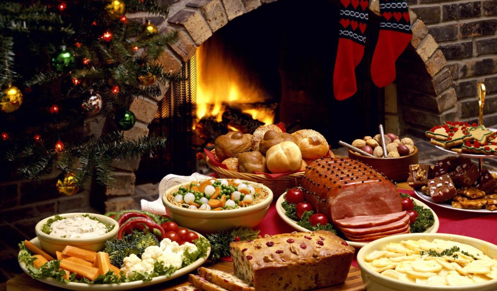 Угощение на Рождество