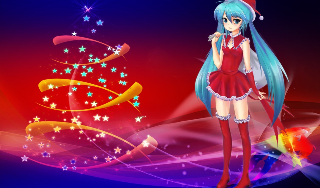 Рождественская Санта девушка