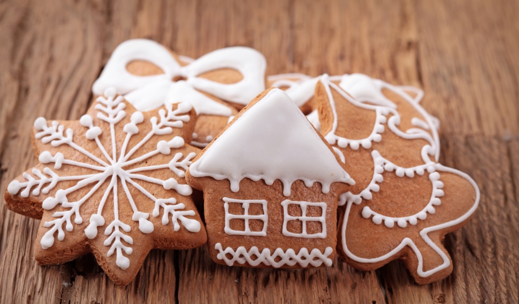 Рождественское печенье домик и елка