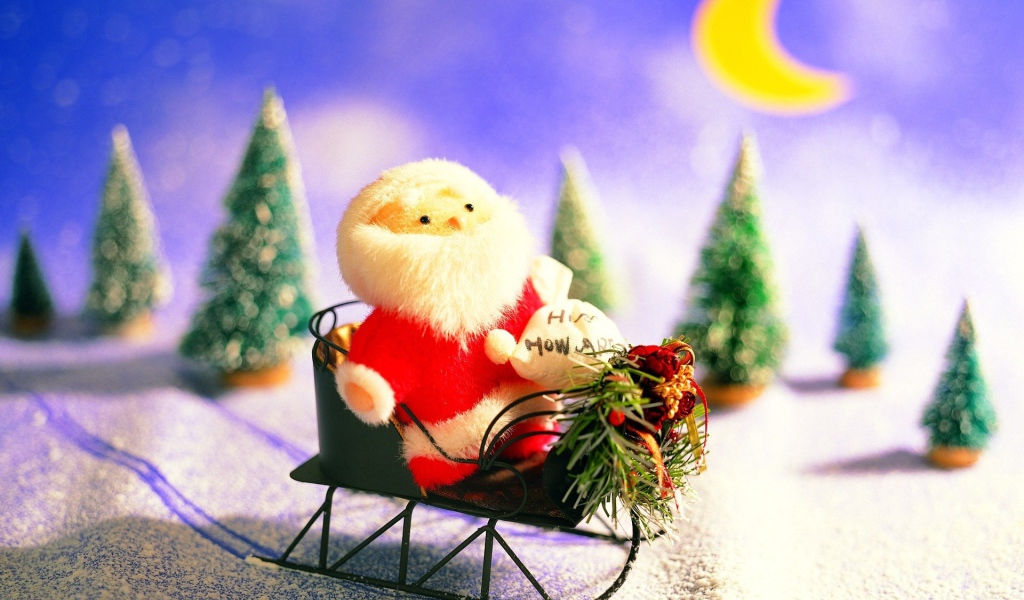 Дед Мороз на санках