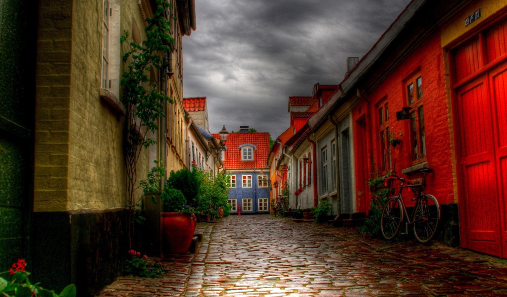 Ancient street with a Bicycle