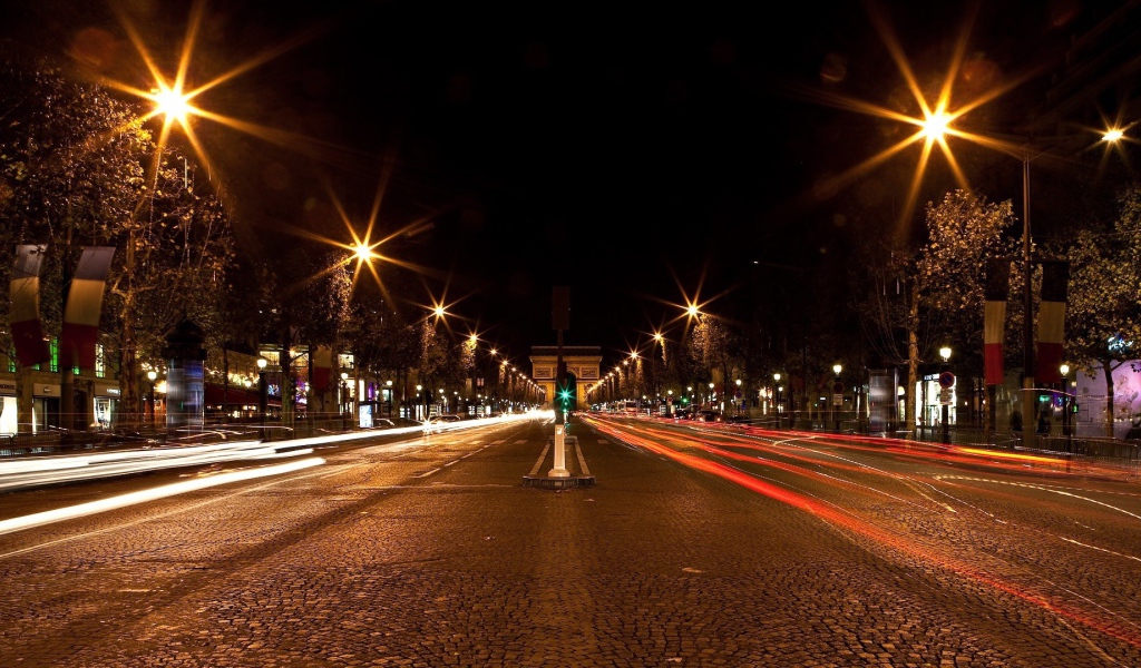 Ночная улица парижа