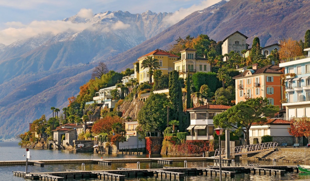 Город Аскона в Швейцарии