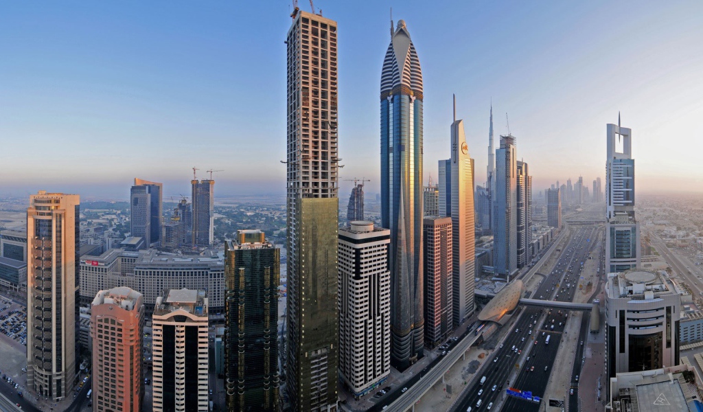 Строительство небоскреба в Дубае