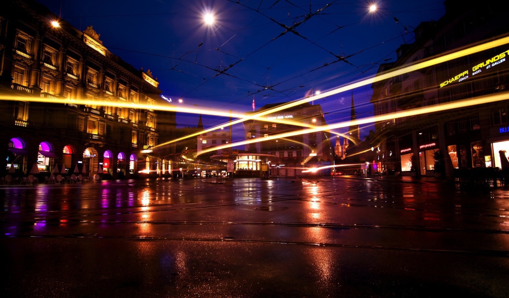 Вечерний город в германии