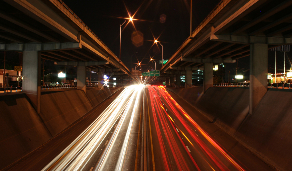 Ночная автотрасса