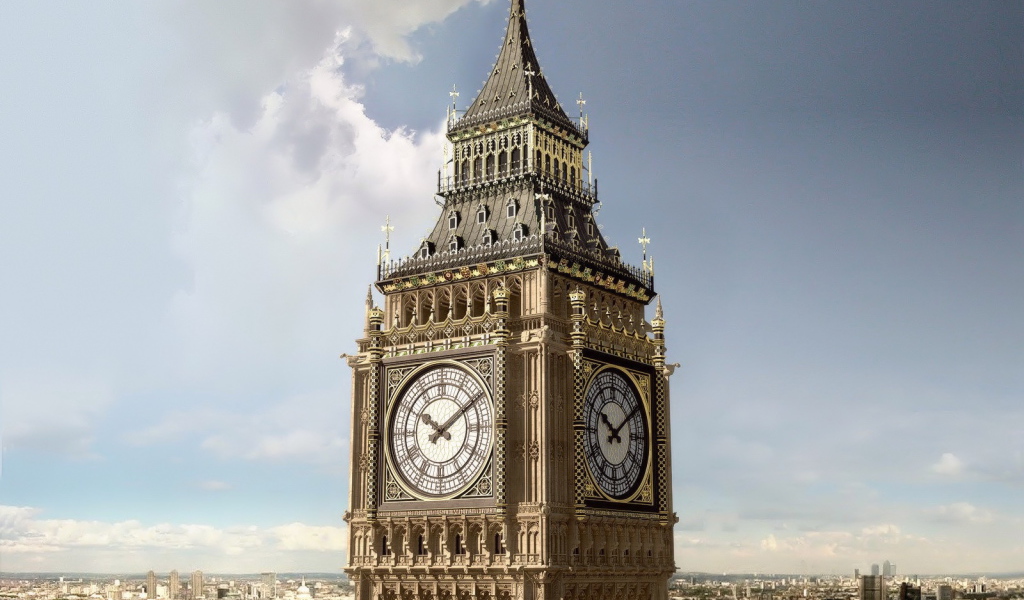 Биг бен в Лондоне Англия