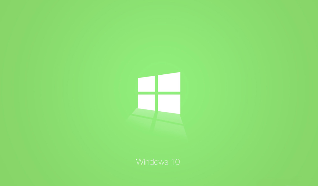 Зеленый логотип Windows 10