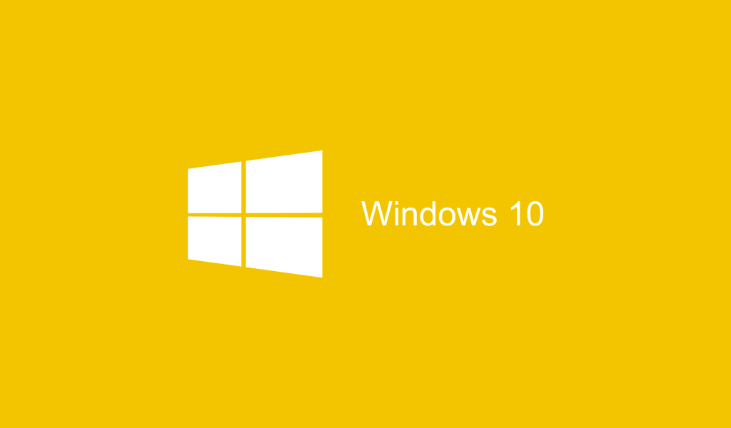 Желтый логотип Windows 10
