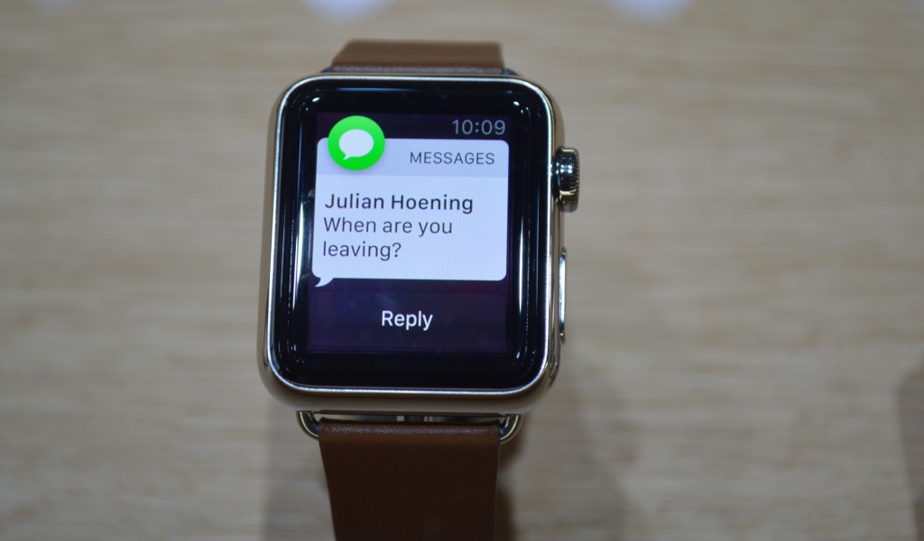 Сообщение из соц сети на Apple Watch