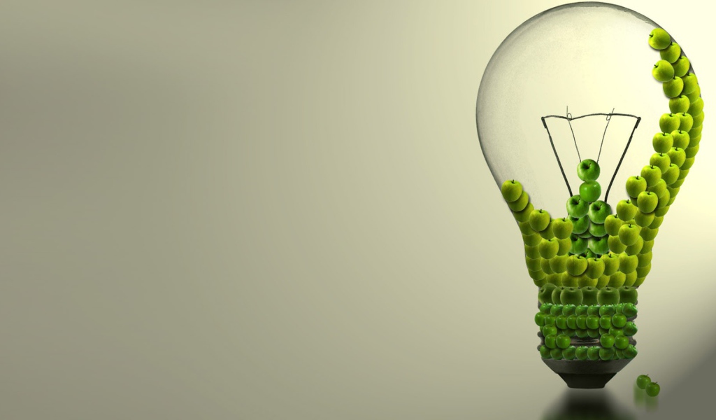 Яблоки в лампе