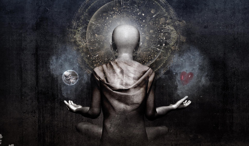 Будда сидит спиной