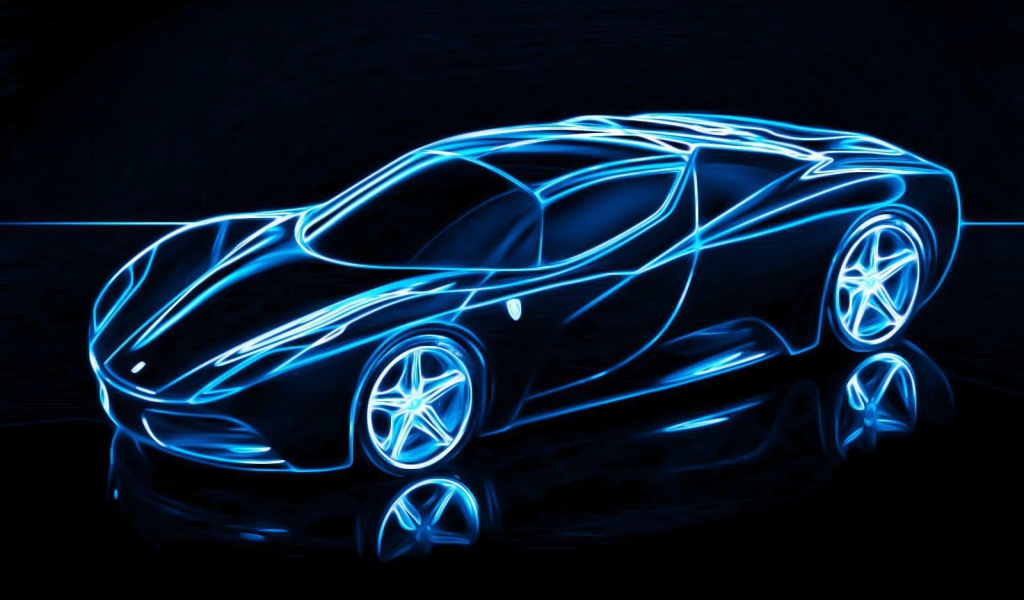 Автомобиль из неона